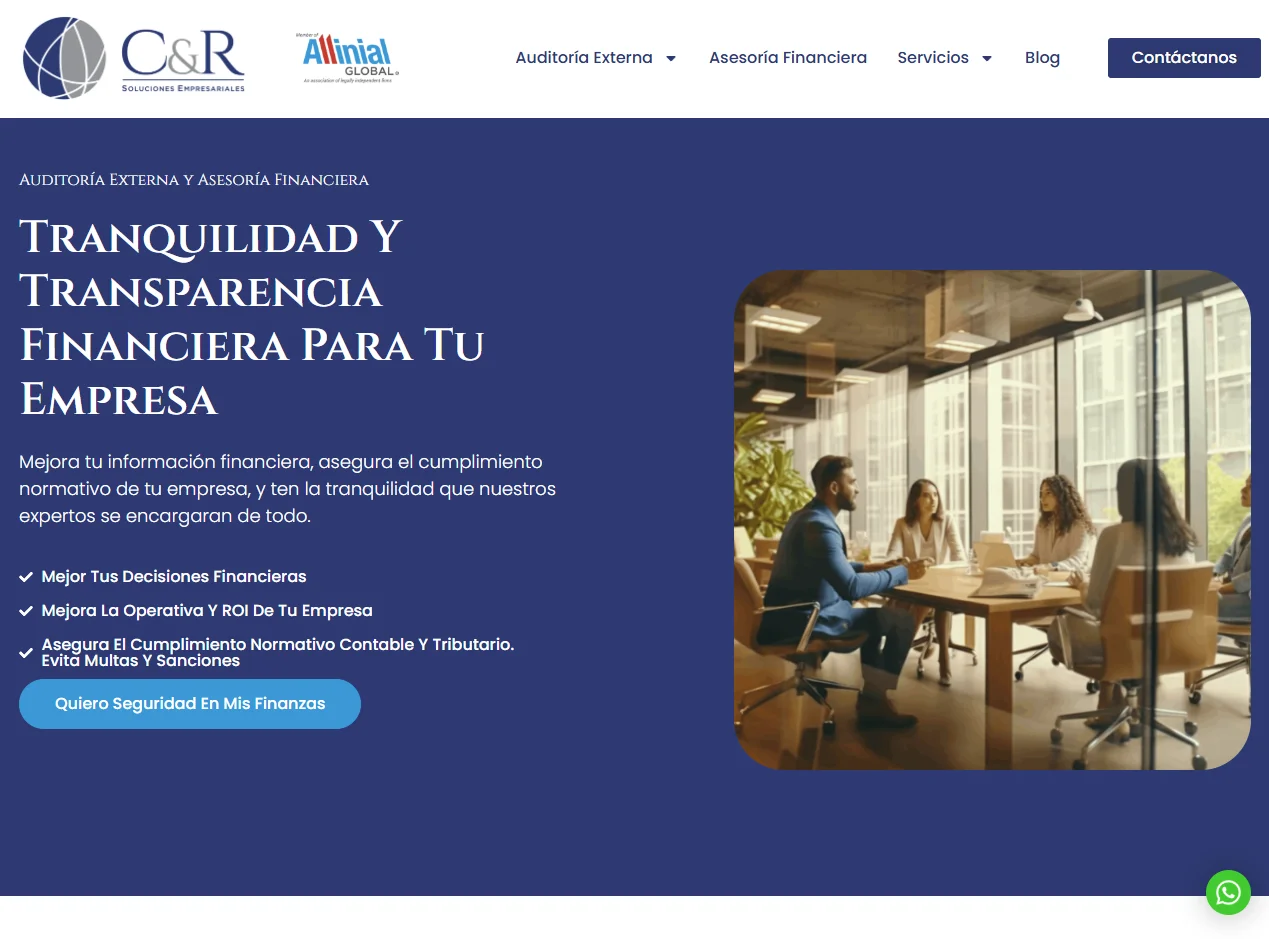 sitio web institucional con el fin de conseguir leads, diseñado y desarrollado por DDO