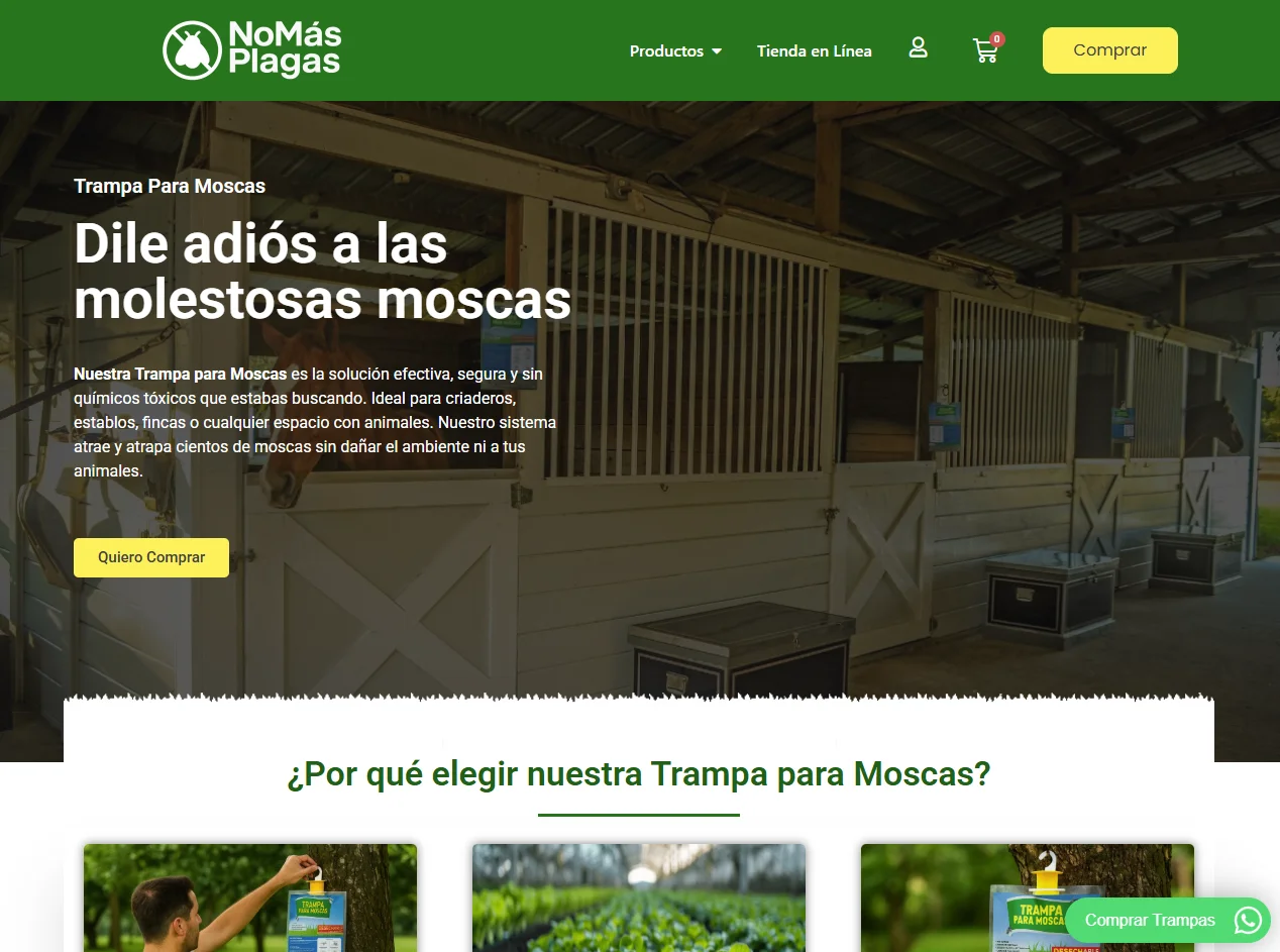 Diseño y desarrollo de tienda en linea para una marca de trampa de moscas en ecuador